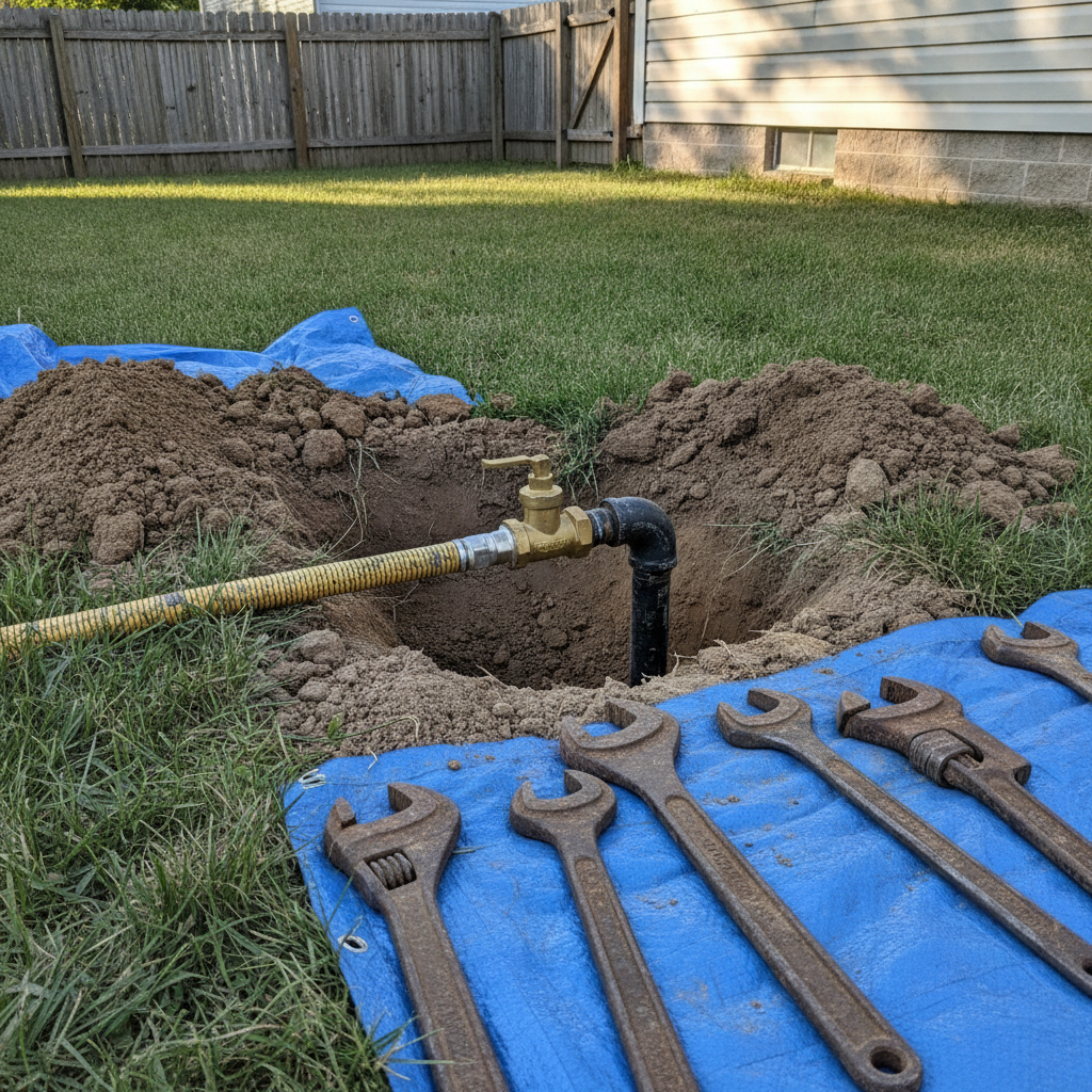 Gas Line Repair - no people or no text